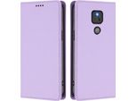 Custodia Per Motorola Moto G Play 2021, Custodia Magnetica Antiurto Con Supporto In Finto Cuoio Flip Cover Viola