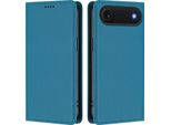 Custodia In Pelle Per Iphone Air, Flip Case Magnetico In Finto Cuoio Con Supporto Lake Blu