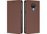 Custodia Per Cellulare Per Nokia G20 /Nokia G10 /Nokia 6.3, Flip Cover In Finto Cuoio Antiurto Magnetica Con Supporto Marrone