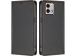 Custodia In Pelle Per Motorola Moto G Stylus 5G 2023, Custodia Flip Magnetica In Finto Cuoio Con Supporto Nero