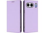 Custodia In Pelle Per Oneplus Nord 4, Custodia Magnetica In Finto Cuoio Con Supporto Viola Chiaro