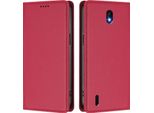 Custodia Per Telefono Cellulare Per Nokia C01 Plus/Nokia C1 2Nd Edition,Poliuretanoleather Flip Cover Custodia Magnetica Antiurto Con Supporto Rosso