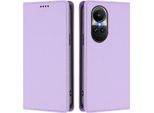 Custodia Per Telefono Cellulare Per Oppo Reno10 /Reno10 Pro 5G, Flip Cover In Finto Cuoio Antiurto Magnetica Con Supporto Viola