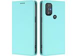 Custodia Per Motorola Moto G Power 2022, Custodia Magnetica Antiurto Con Supporto In Finto Cuoio Flip Cover Turchese