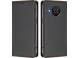 Custodia Per Telefono Cellulare Per Nokia X20 /Nokia X10, Flip Cover In Finto Cuoio Antiurto Magnetica Con Supporto Nero