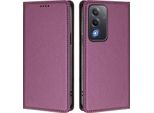 Custodia In Pelle Per Oppo A5/Oppo A3 Pro/Oppo A80/Oppo K12X, Custodia Flip Magnetica In Finto Cuoio Con Supporto Viola