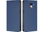 Custodia Per Cellulare Per Samsung Galaxy J6 2018,Poliuretanopelle Flip Cover Antiurto Magnetica Con Supporto Blu Scuro
