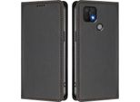 Custodia In Pelle Per Oppo A35 / A16E / A16K / A15 / A15S, Custodia Flip Magnetica In Finto Cuoio Con Supporto Nero
