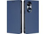 Custodia Per Telefono Cellulare Per Honor 70, Flip Cover In Finto Cuoio Antiurto Magnetica Con Supporto Blu Scuro