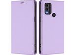 Custodia Per Cellulare Per Nokia C22, Flip Cover In Finto Cuoio Antiurto Magnetica Con Supporto Viola