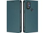 Custodia Per Motorola Moto G Power 2022, Custodia Magnetica Antiurto Con Supporto In Finto Cuoio Flip Cover Verde