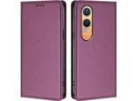 Custodia In Pelle Per Oneplus Nord CE4 Lite, Custodia Magnetica In Finto Cuoio Con Supporto Viola