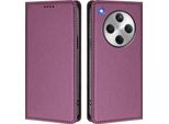 Custodia Per Oppo Find X8, Flip Cover In Finto Cuoio Antiurto Magnetica Con Supporto Viola