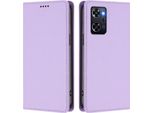 Custodia Per Telefono Cellulare Per Oppo Reno9 A, Custodia Magnetica Antiurto Con Supporto In Finto Cuoio Flip Cover Viola