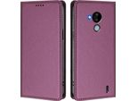 Custodia Per Cellulare Per Nokia C30, Flip Cover In Finto Cuoio Antiurto Magnetica Con Supporto Viola