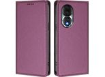 Custodia Per Telefono Cellulare Per Honor 80, Flip Cover In Finto Cuoio Antiurto Magnetica Con Supporto Viola