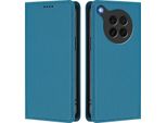 Custodia In Pelle Per Oppo Find X8S, Custodia Flip Magnetica In Finto Cuoio Con Supporto Lake Blu