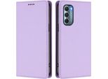 Custodia Per Motorola Moto G Stylus 2022 5G, Custodia Magnetica Antiurto Con Supporto In Finto Cuoio Flip Cover Viola