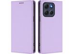 Custodia Per Cellulare Per Motorola Moto G86, Flip Cover In Finto Cuoio Antiurto Magnetica Con Supporto Viola