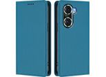 Custodia In Pelle Per Honor 60 Pro, Custodia Flip Magnetica In Finto Cuoio Con Supporto Lake Blu