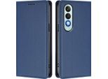 Custodia In Pelle Per Oneplus Nord CE4, Custodia Magnetica In Finto Cuoio Con Supporto Blu Scuro