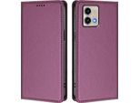 Custodia In Pelle Per Motorola Moto G Stylus 5G 2023, Custodia Flip Magnetica In Finto Cuoio Con Supporto Viola