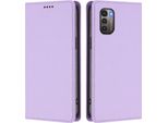 Custodia In Pelle Per Nokia G21 /Nokia G11, Custodia Magnetica In Finto Cuoio Con Supporto Viola Chiaro