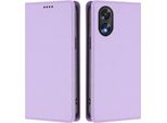 Custodia Per Telefono Cellulare Per Oppo A18 / Oppo A38, Custodia Magnetica Antiurto In Finto Cuoio Flip Cover Con Supporto Viola