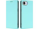 Custodia Per Iphone 16E, Flip Cover In Finto Cuoio Antiurto Magnetica Con Supporto Turchese