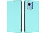 Custodia Per Telefono Cellulare Per Realme C30 /Realme C30S, Flip Cover In Finto Cuoio Antiurto Custodia Magnetica Con Supporto Turchese
