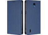 Custodia Per Telefono Cellulare Per Nokia C01 Plus/Nokia C1 2Nd Edition,Poliuretanoleather Flip Cover Custodia Magnetica Antiurto Con Supporto Blu Scuro