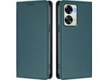 Custodia Per Telefono Cellulare Per Oneplus Nord 2T, Flip Cover In Finto Cuoio Antiurto Custodia Magnetica Con Supporto Verde
