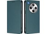 Custodia In Pelle Per Oppo Find X8, Custodia Magnetica In Finto Cuoio Con Supporto Verde