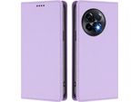 Custodia In Pelle Per Oneplus 11R, Custodia Magnetica In Finto Cuoio Con Supporto Viola Chiaro