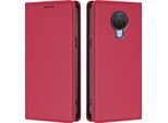 Custodia Per Telefono Cellulare Per Nokia G20 /Nokia G10 /Nokia 6.3, Flip Cover In Finto Cuoio Antiurto Custodia Magnetica Con Supporto Rosso