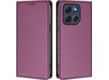 Custodia Per Cellulare Per Motorola Moto G86, Flip Cover In Finto Cuoio Antiurto Magnetica Con Supporto Viola