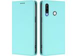 Custodia Per Huawei P30 Lite, Flip Cover In Finto Cuoio Antiurto Magnetica Con Supporto Turchese