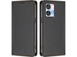 Custodia In Pelle Per Oukitel C35 / Oukitel C36, Custodia Flip Magnetica In Finto Cuoio Con Supporto Nero