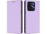 Custodia Per Cellulare Per Itel A60 / Itel A60S, Custodia Magnetica Antiurto Flip Cover In Finto Cuoio Con Supporto Viola