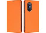 Custodia Per Telefono Cellulare Per Huawei Nova 9 Se/Honor 50 Se, Custodia Magnetica Antiurto Flip Cover In Finto Cuoio Con Supporto Arancione