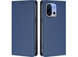 Custodia In Pelle Per Oneplus 13T /Oneplus 13S, Flip Case Magnetico In Finto Cuoio Con Supporto Blu Scuro