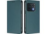 Custodia Per Telefono Cellulare Per Oneplus 10 Pro, Flip Cover In Finto Cuoio Antiurto Magnetica Con Supporto Verde