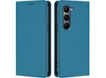 Custodia In Pelle Per Infinix Hot 60 5G/Hot 60I 4G, Custodia Magnetica In Finto Cuoio Con Supporto Lake Blu