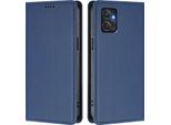 Custodia Per Motorola Moto G Power 5G 2023, Custodia Magnetica Antiurto Flip Cover In Finto Cuoio Con Supporto Blu Scuro
