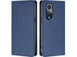 Custodia In Pelle Per Huawei Nova 9 Pro /Honor 50 Pro, Flip Case Magnetico In Finto Cuoio Con Supporto Blu Scuro