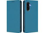 Custodia In Pelle Per Samsung Galaxy A36 5G, Flip Case Magnetico In Finto Cuoio Con Supporto Lake Blu