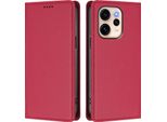 Custodia Per Oppo Reno15 5G, Custodia Magnetica Antiurto Con Supporto In Finto Cuoio Flip Cover Rosso
