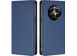 Custodia In Pelle Per Realme 12 Pro/Realme 12 Pro+, Flip Case Magnetico In Finto Cuoio Con Supporto Blu Scuro