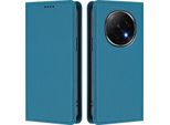Custodia Per Telefono Cellulare Per Oppo F29 Pro, Flip Cover In Finto Cuoio Antiurto Magnetica Con Supporto Blu