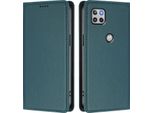 Custodia Per Motorola Moto G 5G 2020, Custodia Magnetica Antiurto Con Supporto In Finto Cuoio Flip Cover Verde